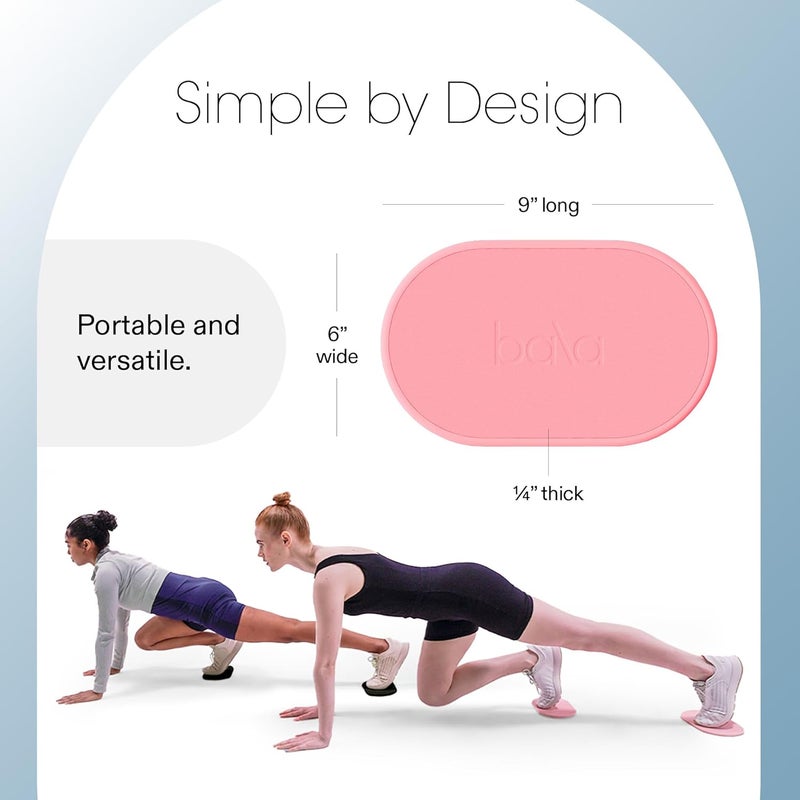 Bala أقراص كابسول للتدريب، أقراص تمارين أساسية - أقراص تمارين أرضية وأقراص لياقة بدنية للقرفصاء، والاندفاع، وتنوعات الضغط - شرائح قوة لليوغا، والبيلاتس، والأيروبيك - Image 4